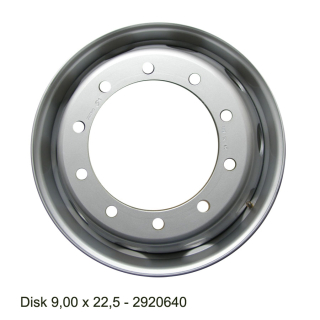 Nákladní disk 9,00x22,5 (10x281)ET 162/Alive/MZ), H Lemmerz